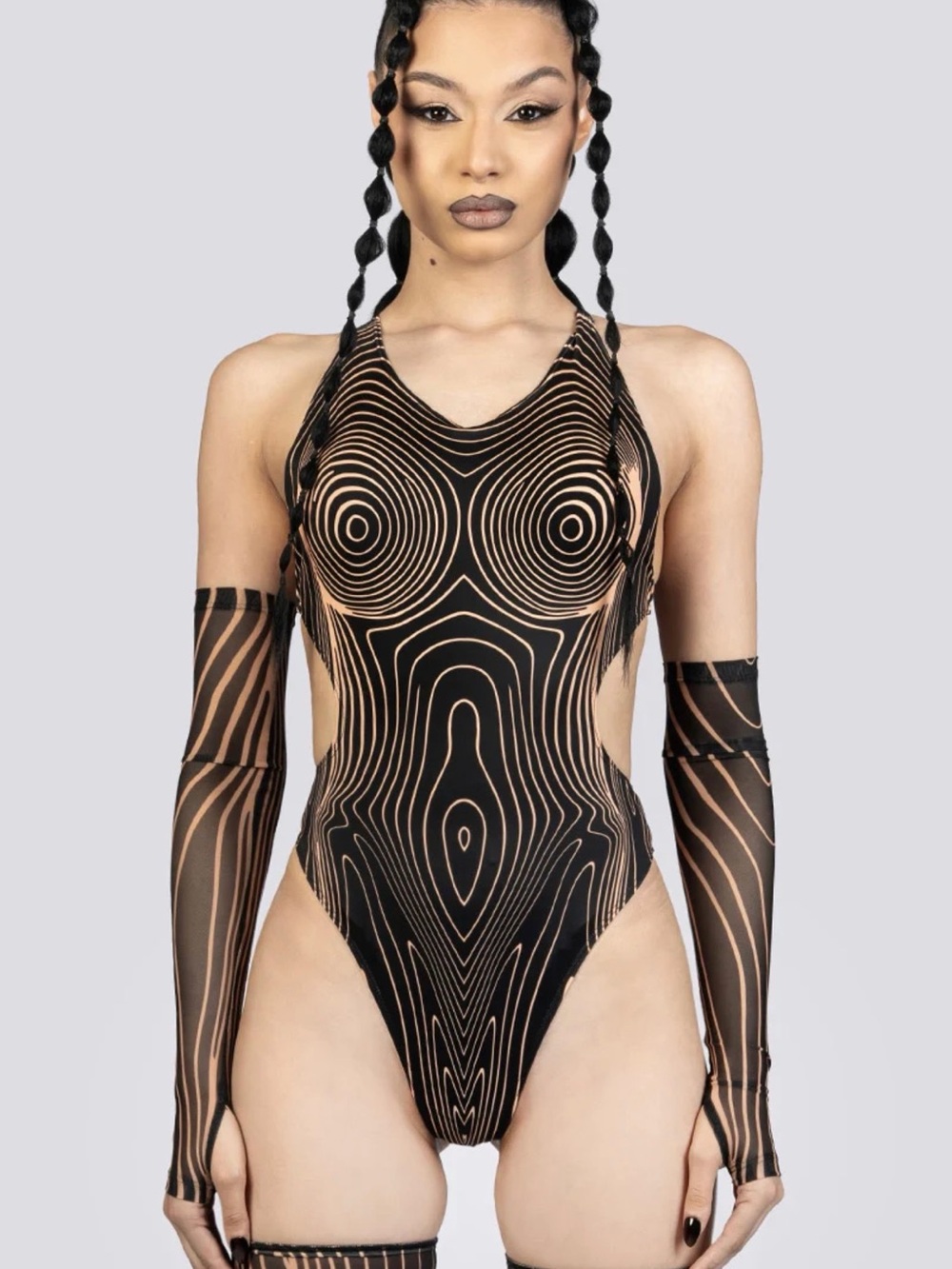 Devil Walking “Resonance” High Cut Bodysuit